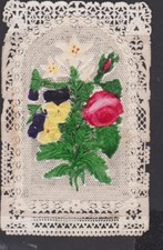 CANIVET ANCIEN IMAGE PIEUSE HOLY CARD DECOUPI FLORAL - SAINT EUGENE MARTYR