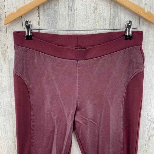 esmara Jegging Pants Womens Medium Burgundy Red Viscose Faux Leather Front VEGAN - Picture 2 of 7