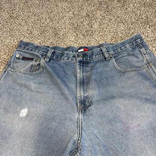 Tommy Hilfiger Vintage Jeans Mens 38x34 (38x32.5) Carpenter Baggy Loose Skater - Picture 5 of 19