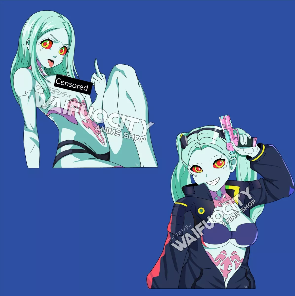 Cyberpunk Edgerunners Rebecca Anime Girl Sticker Vinyl Decal Phone Laptop