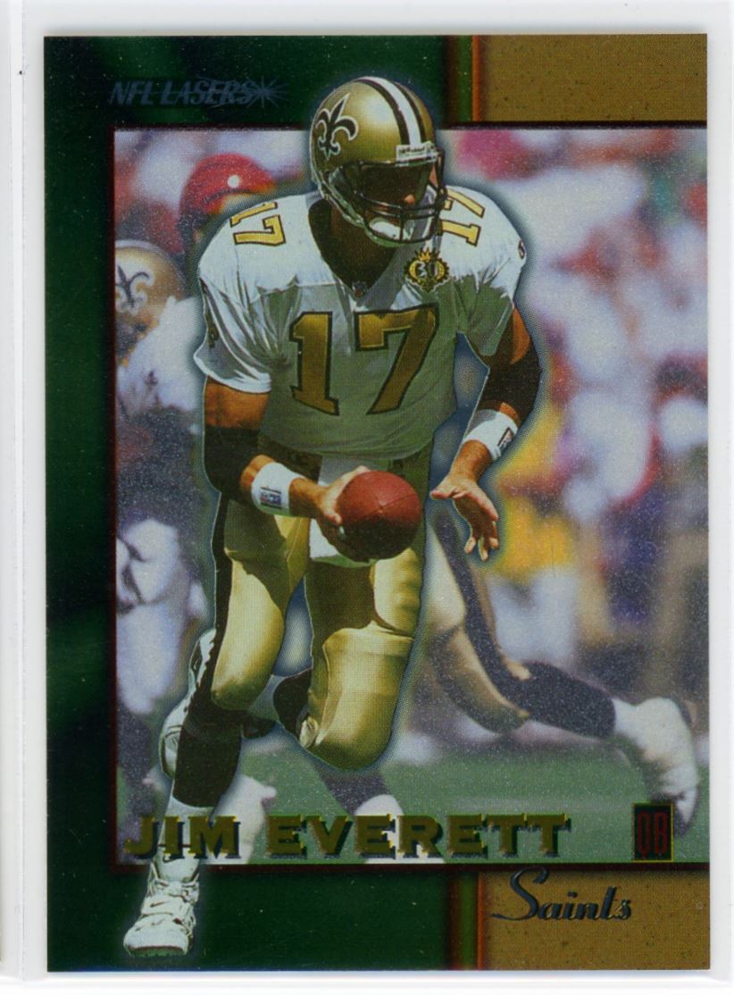 1996 Score Board NFL Lasers Jim Everett New Orleans Saints #66