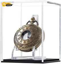 Pocket Watch Display Case Display Stand Cube Holder Clear Acrylic Box Protected