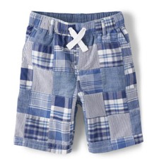 Gymboree Boys Sz 6 Sandy Shores Blue Madras Shorts NWT Patchwork Plaid