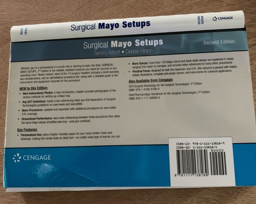 Surgical Mayo Setups, Spiral bound Version by Debbie Hinton English Spiral Boo - Picture 5 of 5