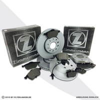 Zimmermann Bremsenset Vorne + Hinten Bremsscheiben + BremsbeläGe