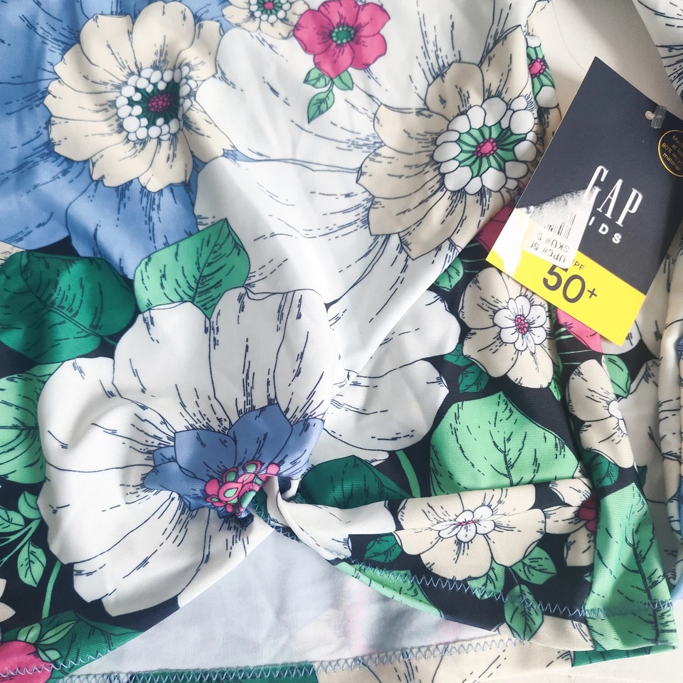 Lot Of 2 New GAP Girls Swim UPF 50+ Floral Rash Guard Long Sleeve XXL 14-16 NWT - Image 4 of 4
