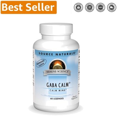 Serene Science GABA Calm - Peppermint Flavor, Hypoallergenic Lozenges, 60 Count