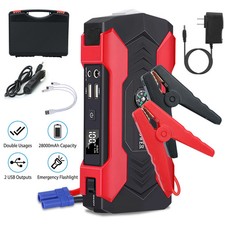 Car Jump Starter Booster 800A Peak 28000mAh 12V Battery Charger Up To 6.0L Gas O
