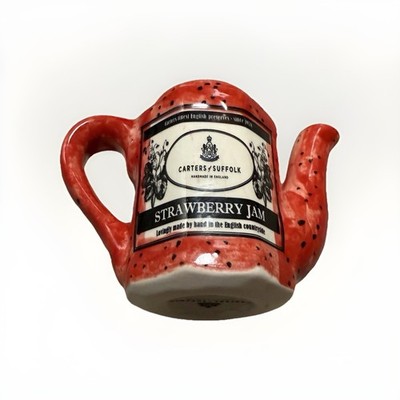 Carter s Of Suffolk  Strawberry Jam  tea kettle 1 cup  Jar Made In UK no lid