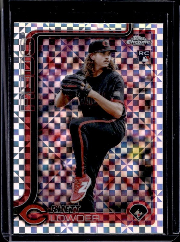 2025 Topps Chrome Rhett Lowder RC X-Fractor Rookie #147 Reds