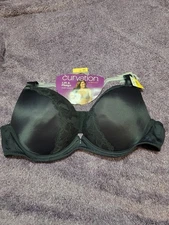 Curvation Lift & Plunge Underwire Black Bra 40C