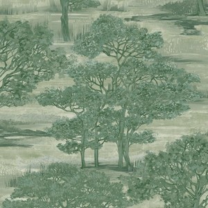Green Forest Toile Removable Peel and Stick Wallpaper, 20.5 in X 16.5 ft, Mad...