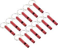 Emergency Whistle, Loud Sound Aluminum Keychain Whistles Outdoor Safety Survival