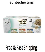 Purina Fancy Feast Seafood Classic Pate Wet Cat Food 3 Oz. - 12 Cans
