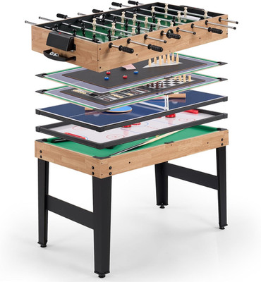 10-In-1 Foosball Table 48'' Combo Game Table Ping Pong Table Air Hockey Table Poo