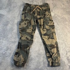 Wrangler Boys Camo Cargo Jogger Pants Green Brown Camouflage Size 16 Husky