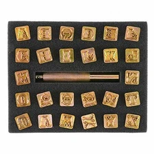 27pcs/set Leather Stamping Tools, Alphabet Letter Leather Stamps Craft DIY