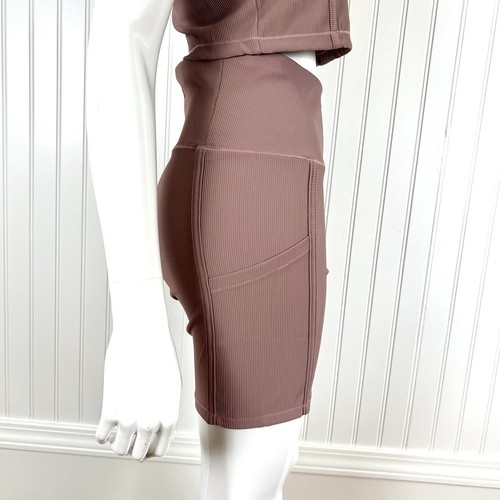 Jason Wu Women's Size L Ribbed Crop Tank & Biker Shorts Set 2 PC Pink Athletic - Picture 8 of 18
