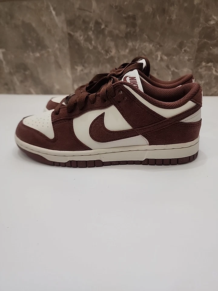 Кроссовки Nike Dunk Low белые и бордовые - Изображение 2 из 4