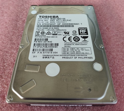 TOSHIBA 1TB 2.5” SATA HDD | Modell MQ01ABD100 | erst 3039 Betriebsstunden
