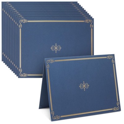 Certificate Holders - 24-Pack - Navy Blue Letter Size Award Folders - Certifi...