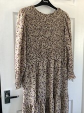 LADIES - Long Sleeve Patterned Maxi Dress - Size XL - BX121