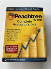 Peachtree by Sage Complete Accounting 2008 Product CDs Users Guides in Box
