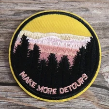 Make More Detours Nature Outdoors Wilderness Camping Vintage Embroidered Patch.