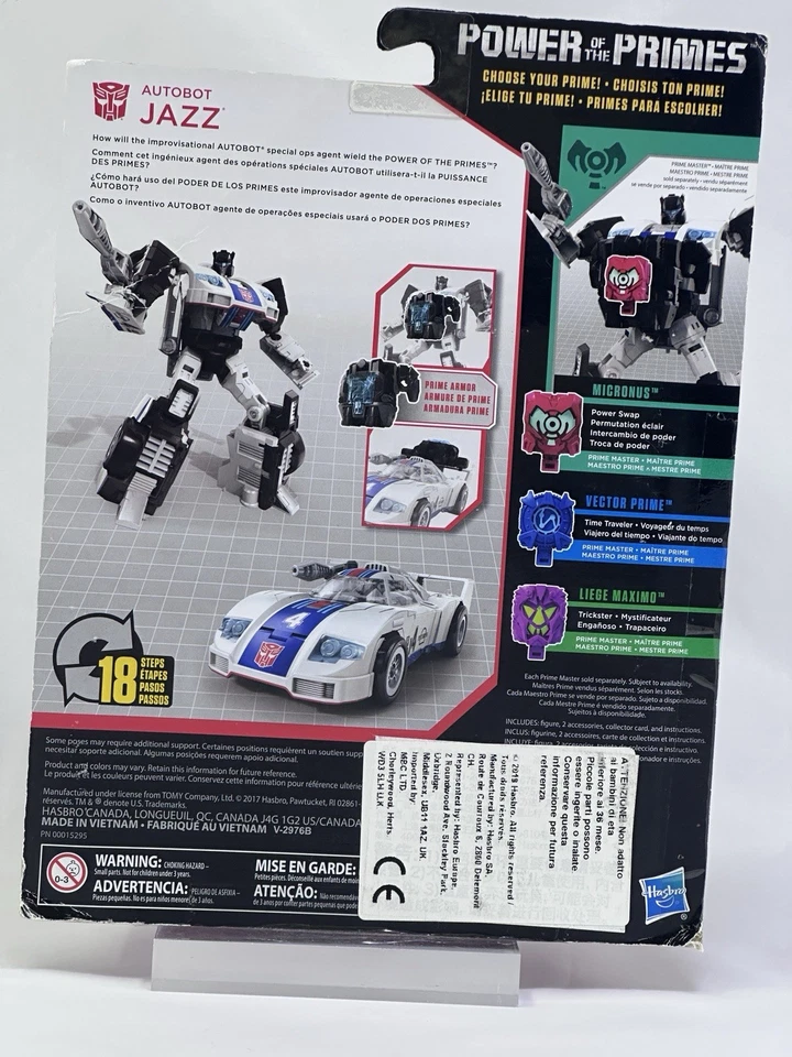 JAZZ AUTOBOT TRANSFORMERS POWER OF THE PRIMES HASBRO TAKARA DELUXE CLASS MOSC - Immagine 4 di 4