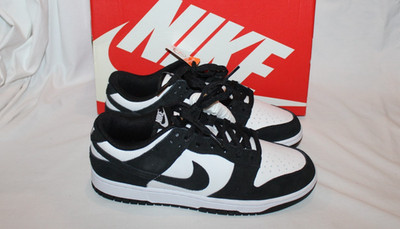 Nike Men's Dunk Low Leather Retro SE Suede Panda Black/White NEW SZ 9