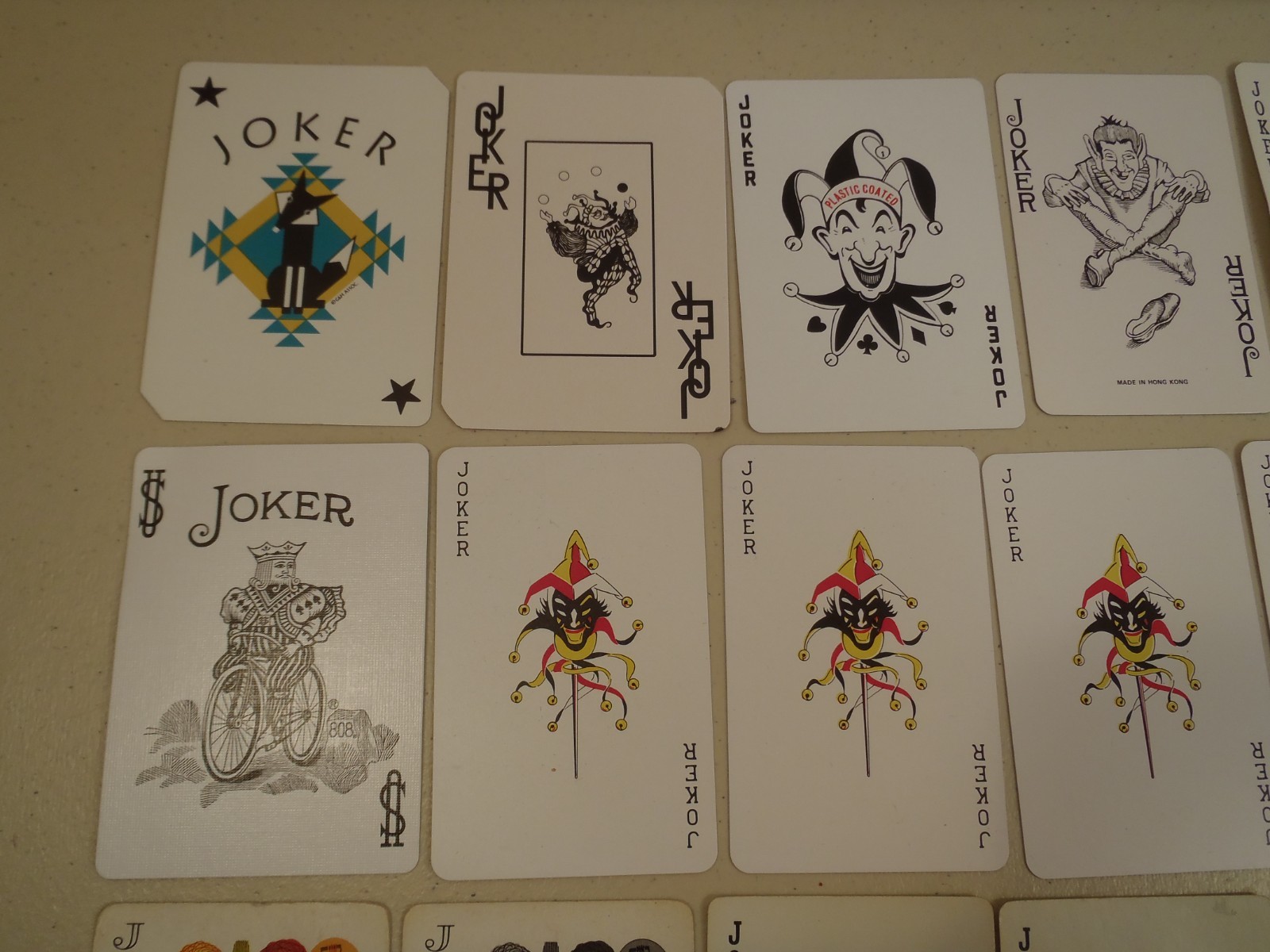 Joker Playing Card Lot of 24 Aviator Whitman Western Redislip Stardust Maverick