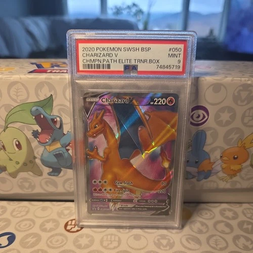 2020 POKEMON SWSH CHAMPION'S PATH ELITE TRAINER BOX CHARIZARD V PSA 9