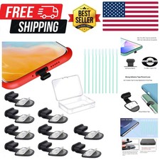 USB C-Type Anti Loss Dust Plugs, USB C-Type Port Silicone Dust Covers, with D...