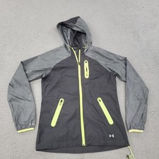 Under Armour All Season Gear Windbreaker Jacket Womens Small Hooded Full Zip