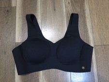 Honeylove Women's Black Pullover Wide Strap V-Neck Wireless Soft Form Bra Sz 2X