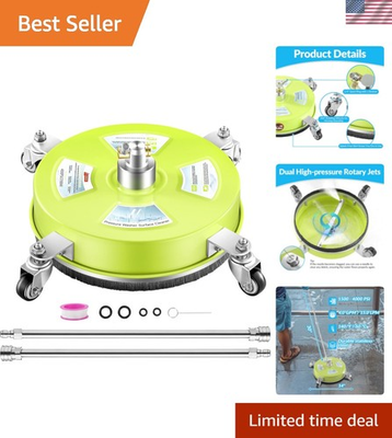 #ad 14#x27;#x27; Stainless Steel Pressure Washer Surface Cleaner for Efficient Driveway C... $73.99