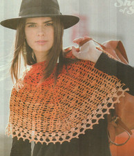 Sunset Shawl Wrap Womens Crochet Pattern Inst...