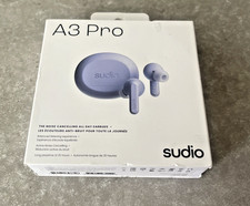 Image of Sudio A3 Pro True Wireless White Earbuds with Charging Case Active Noise Cancell