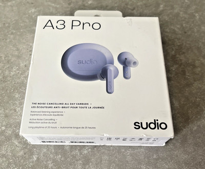 Sudio A3 Pro True Wireless White Earbuds mit Ladecase Active Noise Cancell