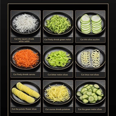 Rotating Cheese Grater Hand Roller Type Multi Blade Vegetable Cutter For Fru SET
