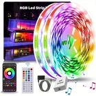 100 Ft Strip Lights Music Sync Bluetooth LED RGB Room TV Party Light with Remote