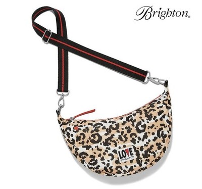 NWT BRIGHTON - Spotted Love Swing Leopard Prints Crescent Fun Purse Bag Medium 