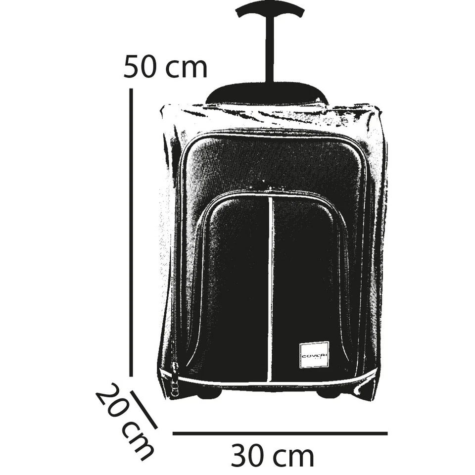 Trolley Frigo da Viaggio Valigia Morbida Bagaglio a Mano Arancione 30x20x50cm - Immagine 2 di 4
