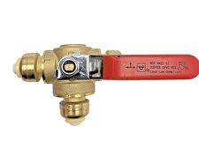 COPPER 1/2" Push Fit 3 Way Ball Valve Red Lever Brass Lead Law Comp NSF/ANSI