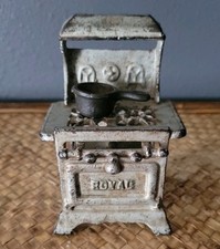 Royal Cast Iron STOVE Toy Doll House Salesman's Sample Antique