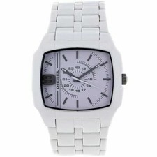 Orologio Diesel Uomo DZ1548 Analogico Quadrante Argento Acetato Lucido Quarzo 46mm Elegante