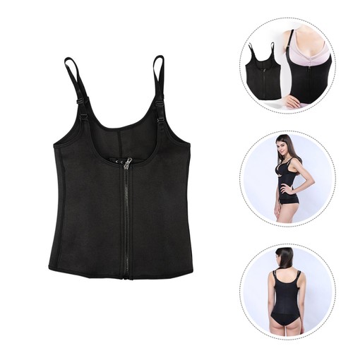 Tummy Control Women Body Shaper Camisole Body Shaper Sleeveless Vest with Zipper - Picture 11 of 12