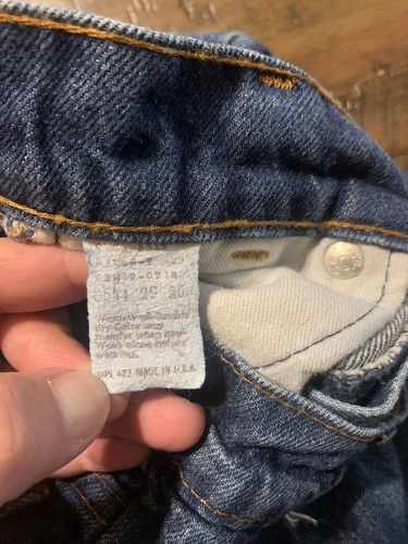 Vintage 80s Kids Levi’s Logo Orange Tab Med Wash Straight Leg Jean 6 (21x21) USA - Picture 5 of 8