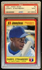 1991 Jimmy Dean Signature Edition Darryl Strawberry #5 PSA 9 Mint New York Mets