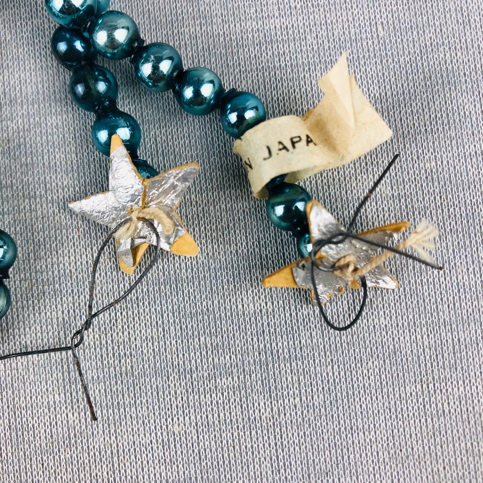 Vintage Mercury Glass Bead Garland lot Green 90" Pink 92" Silver 100" Blue 34"